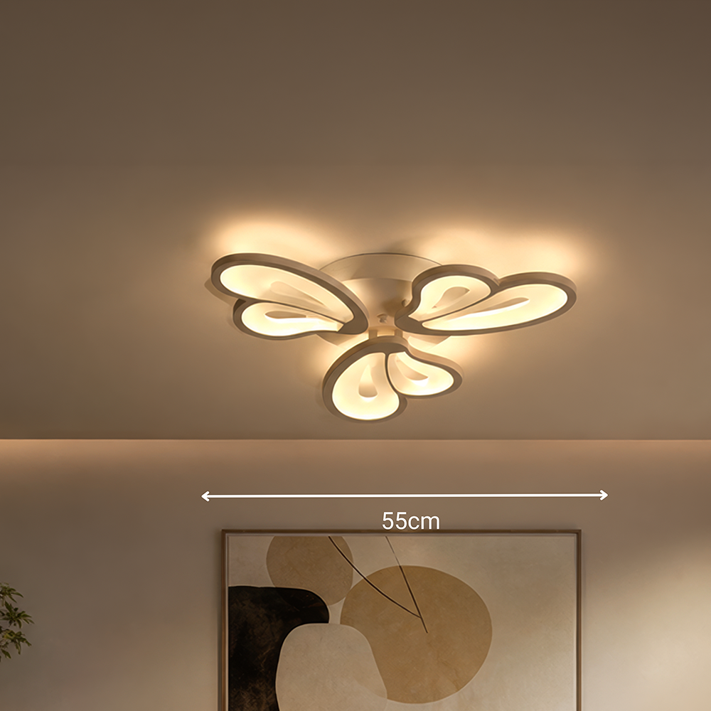 Πολυέλαιος LED με τηλεχειριστήριο BLOSSOM 40W, 3 πέταλα, κρύο/ζεστό/ουδέτερο φως, ρυθμιζόμενο, λευκός πολυέλαιος LED με τηλεχειριστήριο Προεπιλεγμένος τίτλος Alessandro Design