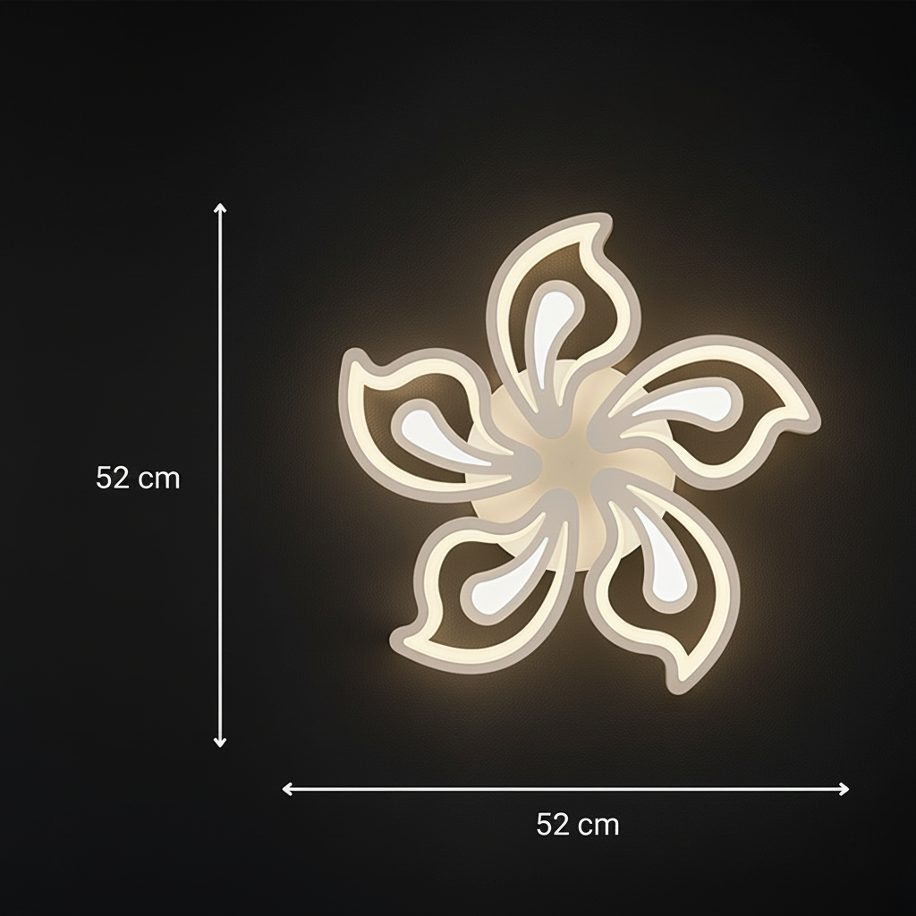 Πολυέλαιος LED με τηλεχειριστήριο LILY 86W, 5 Στοιχεία, Κρύο/Ζεστό/Ουδέτερο φως, Ρυθμιζόμενο, Λευκός πολυέλαιος LED με τηλεχειριστήριο Προεπιλεγμένος τίτλος Alessandro Design