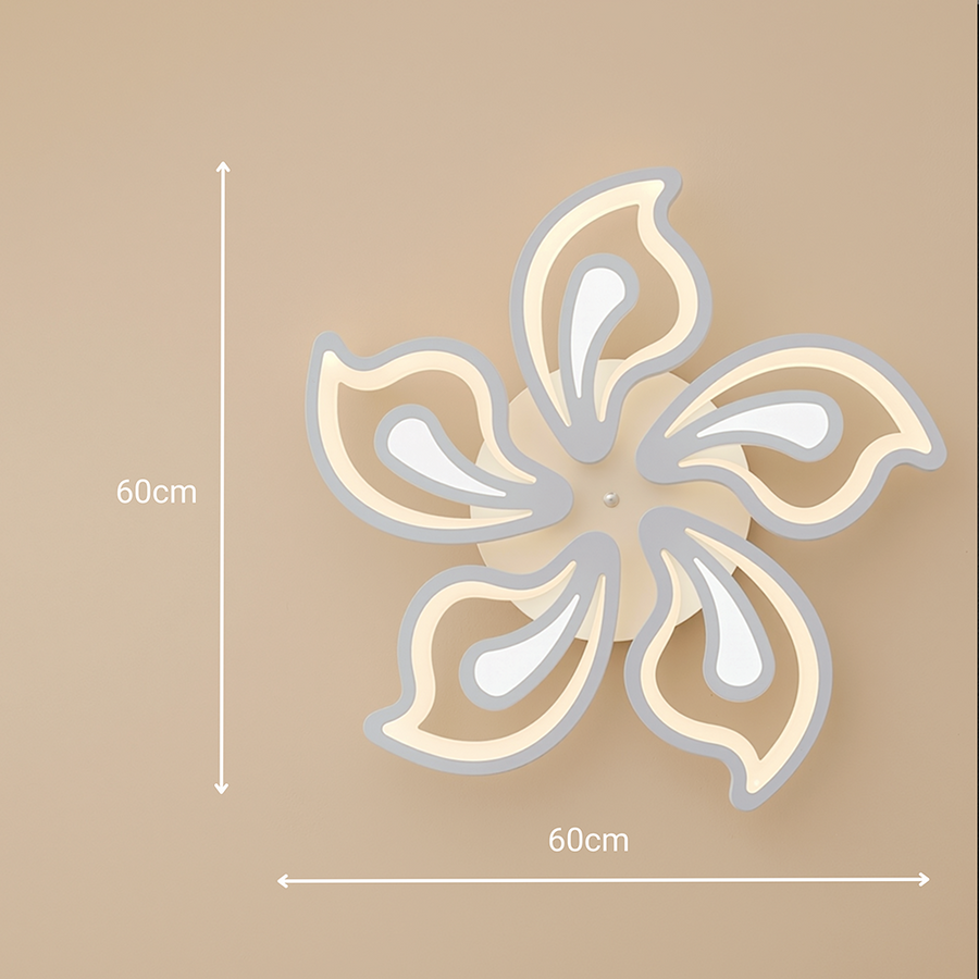Πολυέλαιος LED με τηλεχειριστήριο GLORIOSA 95W, 5 πέταλα, κρύο/θερμ/ουδέτερο φως, ρυθμιζόμενο, λευκός πολυέλαιος LED με τηλεχειριστήριο Προεπιλεγμένος τίτλος Alessandro Design