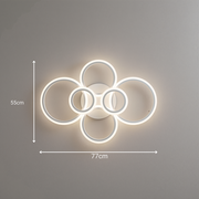 Πολυέλαιος LED με τηλεχειριστήριο BETTY 82W, 6 κύκλοι, κρύο/θερμό/ουδέτερο φως, ρυθμιζόμενο, λευκός πολυέλαιος LED με τηλεχειριστήριο Προεπιλεγμένος τίτλος Alessandro Design