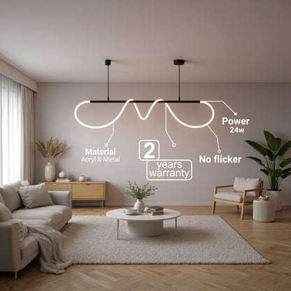 Πολυέλαιος DIVINO LED με εύκαμπτο σωλήνα σιλικόνης - 24W, ρυθμιζόμενο φως, μαύρο ματ μοντέρνοι πολυέλαιοι Προεπιλεγμένος τίτλος Alessandro Design