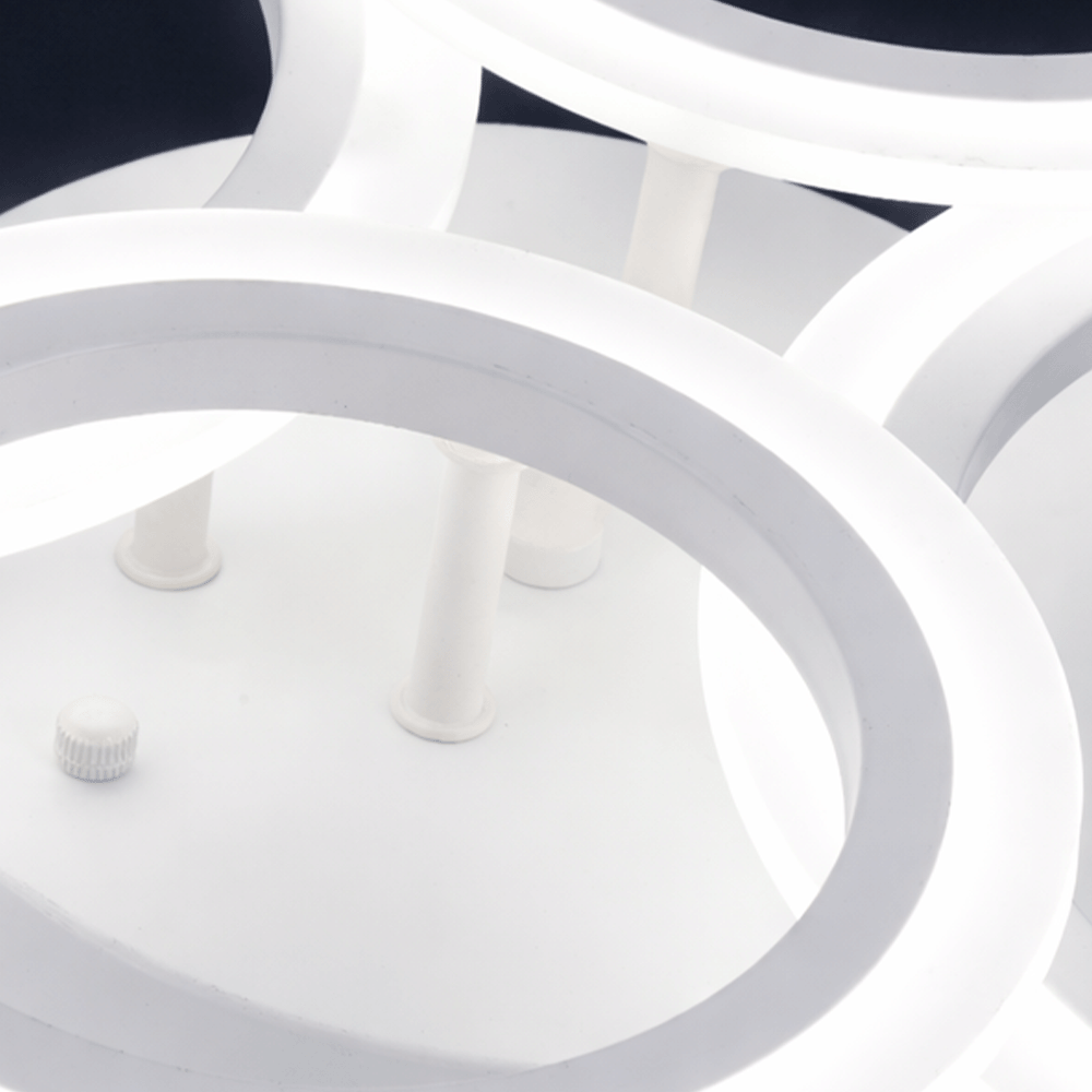 Πολυέλαιος LED με τηλεχειριστήριο BETTY 43W, 4 κύκλοι, κρύο/θερμό/ουδέτερο φως, ρυθμιζόμενο, λευκός πολυέλαιος LED με τηλεχειριστήριο Προεπιλεγμένος τίτλος Alessandro Design