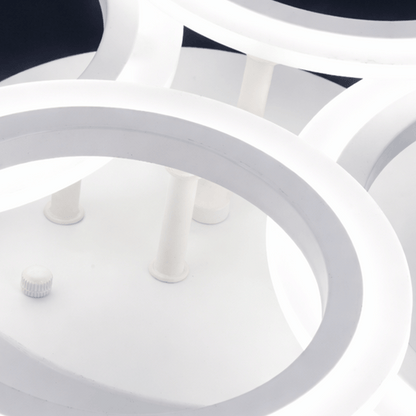 Πολυέλαιος LED με τηλεχειριστήριο BETTY 43W, 4 κύκλοι, κρύο/θερμό/ουδέτερο φως, ρυθμιζόμενο, λευκός πολυέλαιος LED με τηλεχειριστήριο Προεπιλεγμένος τίτλος Alessandro Design