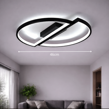 Πολυέλαιος LED με τηλεχειριστήριο VECTOR ARCUS 52W, 2 Στοιχεία, Κρύο/Ζεστό/Ουδέτερο φως, Ρυθμιζόμενο, Μαύροι πολυέλαιοι LED με τηλεχειριστήριο Προεπιλεγμένος τίτλος Alessandro Design