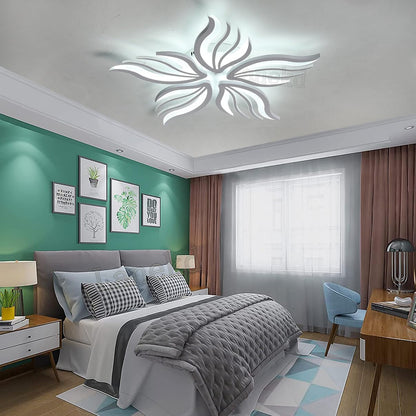 Πολυέλαιος LED με τηλεχειριστήριο SAKURA 62W, 5 πέταλα, κρύο/ζεστό/ουδέτερο φως, ρυθμιζόμενο, λευκός πολυέλαιος LED με τηλεχειριστήριο Προεπιλεγμένος τίτλος Alessandro Design