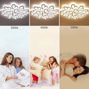 Πολυέλαιος LED με τηλεχειριστήριο BLOSSOM 146W, 12 πέταλα, Κρύο/Ζεστό/Ουδέτερο φως 3000k/4000k/6000k, Ρυθμιζόμενο, Λευκός πολυέλαιος LED με τηλεχειριστήριο Προεπιλεγμένος τίτλος Alessandro Design