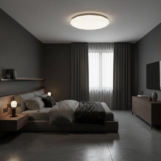 Εξάγωνο φωτιστικό οροφής LED 35 cm, 32W, 3000K / 4000K / 6000K, Λευκά, μεταλλικά και ακρυλικά φωτιστικά οροφής LED Προεπιλεγμένος τίτλος Alessandro Design