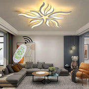 Πολυέλαιος LED με τηλεχειριστήριο SAKURA 62W, 5 πέταλα, κρύο/ζεστό/ουδέτερο φως, ρυθμιζόμενο, λευκός πολυέλαιος LED με τηλεχειριστήριο Προεπιλεγμένος τίτλος Alessandro Design