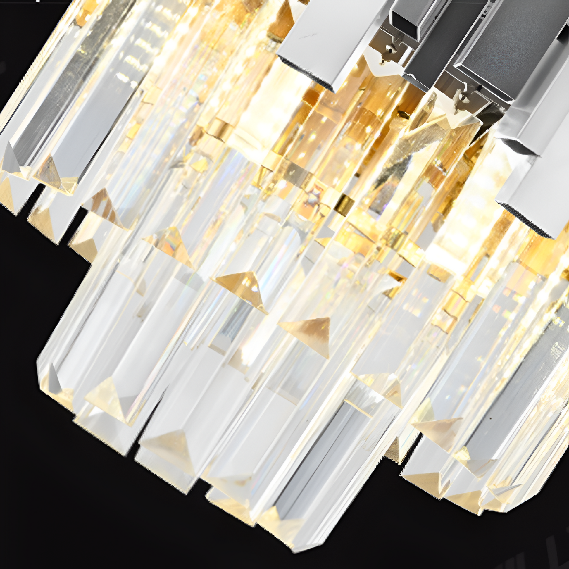 Crystal Chandelier BLOIS Eleganza 8xE14, Διάμετρος 50 cm, Ασημί, Ρυθμιζόμενο Ύψος Crystal Chandeliers Προεπιλεγμένος τίτλος Alessandro Design