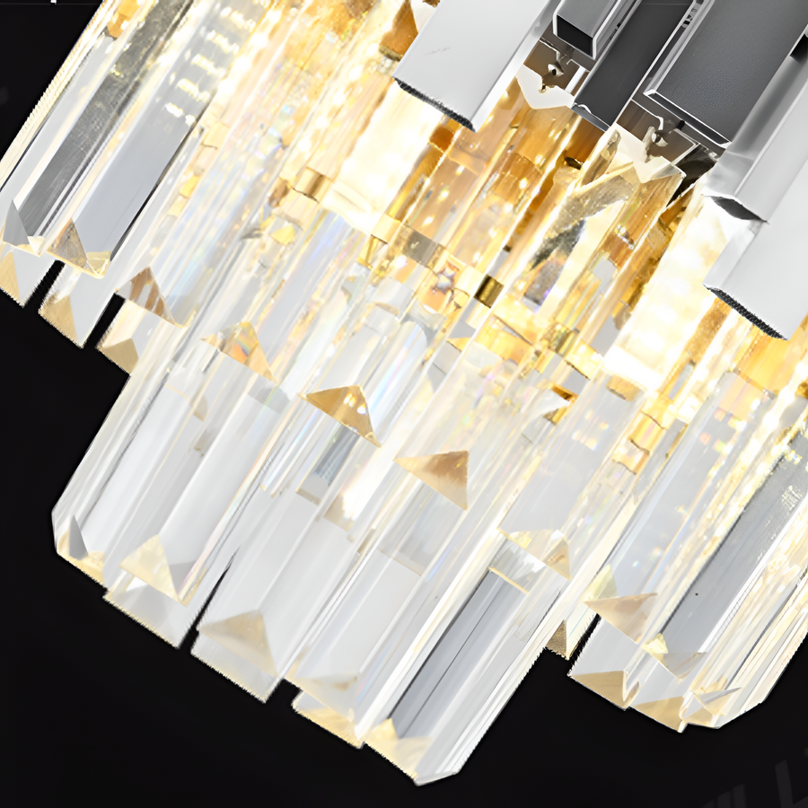 Crystal Chandelier BLOIS Eleganza 8xE14, Διάμετρος 50 cm, Ασημί, Ρυθμιζόμενο Ύψος Crystal Chandeliers Προεπιλεγμένος τίτλος Alessandro Design