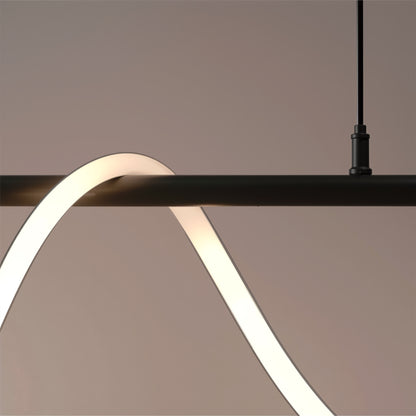Πολυέλαιος DIVINO LED με εύκαμπτο σωλήνα σιλικόνης - 24W, ρυθμιζόμενο φως, μαύρο ματ μοντέρνοι πολυέλαιοι Προεπιλεγμένος τίτλος Alessandro Design