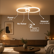 Πολυέλαιος LED με τηλεχειριστήριο BETTY 27W, 2 κύκλοι, κρύο/θερμ/ουδέτερο φως, ρυθμιζόμενο, λευκός πολυέλαιος LED με τηλεχειριστήριο Προεπιλεγμένος τίτλος Alessandro Design