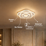 Πολυέλαιος LED με Τηλεχειριστήριο PENTAGON 59W, 40cm, Κρύο/Ζεστό/Ουδέτερο φως 3000K/4000K/6000K, Λευκοί, μεταλλικοί και ακρυλικοί πολυέλαιοι LED με τηλεχειριστήριο Προεπιλεγμένος τίτλος Alessandro Design