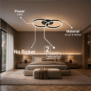 Πολυέλαιος LED με τηλεχειριστήριο RIGA LILITH 34W, 2 κύκλοι, κρύο/θερμ/ουδέτερο φως, ρυθμιζόμενο, μαύροι πολυέλαιοι LED με τηλεχειριστήριο Προεπιλεγμένος τίτλος Alessandro Design