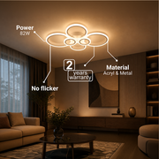 Πολυέλαιος LED με τηλεχειριστήριο BETTY 82W, 6 κύκλοι, κρύο/θερμό/ουδέτερο φως, ρυθμιζόμενο, λευκός πολυέλαιος LED με τηλεχειριστήριο Προεπιλεγμένος τίτλος Alessandro Design