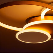 Πολυέλαιος LED με τηλεχειριστήριο KILLIAN 80W, 4 κύκλοι, κρύο/θερμό/ουδέτερο φως, ρυθμιζόμενο, χρυσοί πολυέλαιοι LED με τηλεχειριστήριο Προεπιλεγμένος τίτλος Alessandro Design