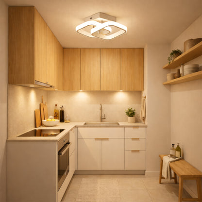 Πολυέλαιος LED VERTEX Matrix, Επικαλυπτόμενα διαμάντια, Μεταλλικά πλαίσια, 24W, 2 Διαμάντια, Κρύο/Ζεστό/Ουδέτερο φως 3000K/4000K/6000K, Λευκοί πολυέλαιοι LED Προεπιλεγμένος τίτλος Alessandro Design