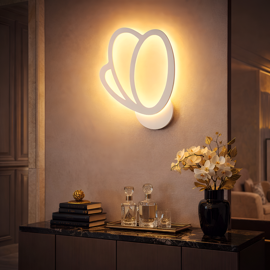 Φωτιστικό τοίχου Tulip LED 15W, Κρύο/Ζεστό/Ουδέτερο φως 3000K/4000K/6000K, Λευκά, μεταλλικά και ακρυλικά φώτα τοίχου εσωτερικού χώρου Προεπιλεγμένος τίτλος Alessandro Design