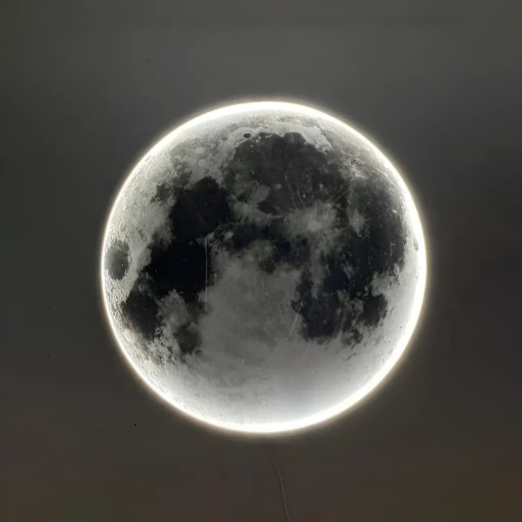 Moon Διακοσμητικό φωτιστικό τοίχου LED 54W Διάμετρος 80CM Ζεστό ουδέτερο κρύο φως 3000/4000/6000K LED Πολυέλαιοι με τηλεχειριστήριο Προεπιλεγμένος τίτλος Alessandro Design