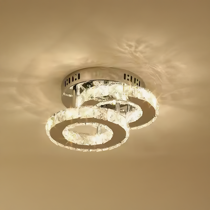 Κρυστάλλινος πολυέλαιος LED ROYALO ROTONDA 26W, 2 κύκλοι, Κρύο/Ζεστό/Ουδέτερο φως, Γυαλιστερό Chrome LED Πολυέλαιοι Προεπιλεγμένος τίτλος Alessandro Design