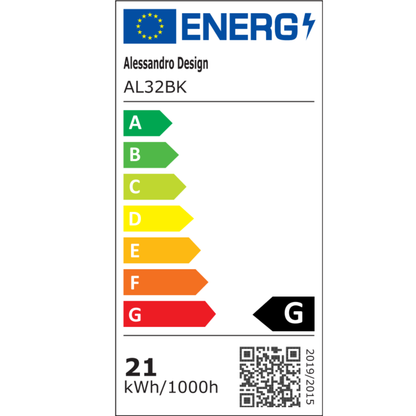 Επιτοίχιο φωτιστικό LED 21W Swarna Cool/Warm/Neutral, Black Luster Children Προεπιλεγμένος τίτλος Alessandro Design
