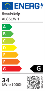 Φωτιστικό τοίχου Cheisa LED, 34W, Λευκό, Κρύο/Ζεστό/Ουδέτερο φως Φώτα τοίχου εσωτερικού χώρου Προεπιλεγμένος τίτλος Alessandro Design