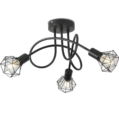 Shion Chandelier 3xE27, Black, Metal, Diameter 50cm Industrial Chandeliers Προεπιλεγμένος τίτλος Alessandro Design