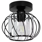 Monica Chandelier, 1 X E27, Ø 16 cm, Black, Metal / Glass Classic Chandeliers Προεπιλεγμένος τίτλος Alessandro Design