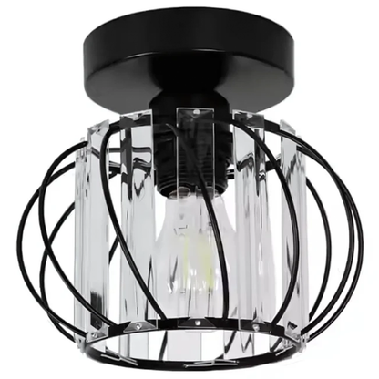 Monica Chandelier, 1 X E27, Ø 16 cm, Black, Metal / Glass Classic Chandeliers Προεπιλεγμένος τίτλος Alessandro Design