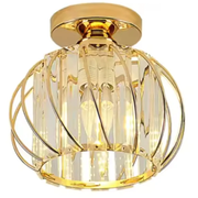 Monica Chandelier, 1XE27, Gold, D 16cm, Metal and Crystal Classic Chandeliers Προεπιλεγμένος τίτλος Alessandro Design