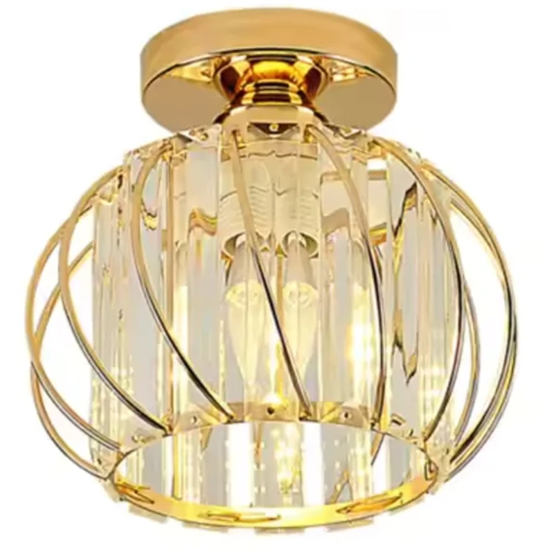 Monica Chandelier, 1XE27, Gold, D 16cm, Metal and Crystal Classic Chandeliers Προεπιλεγμένος τίτλος Alessandro Design