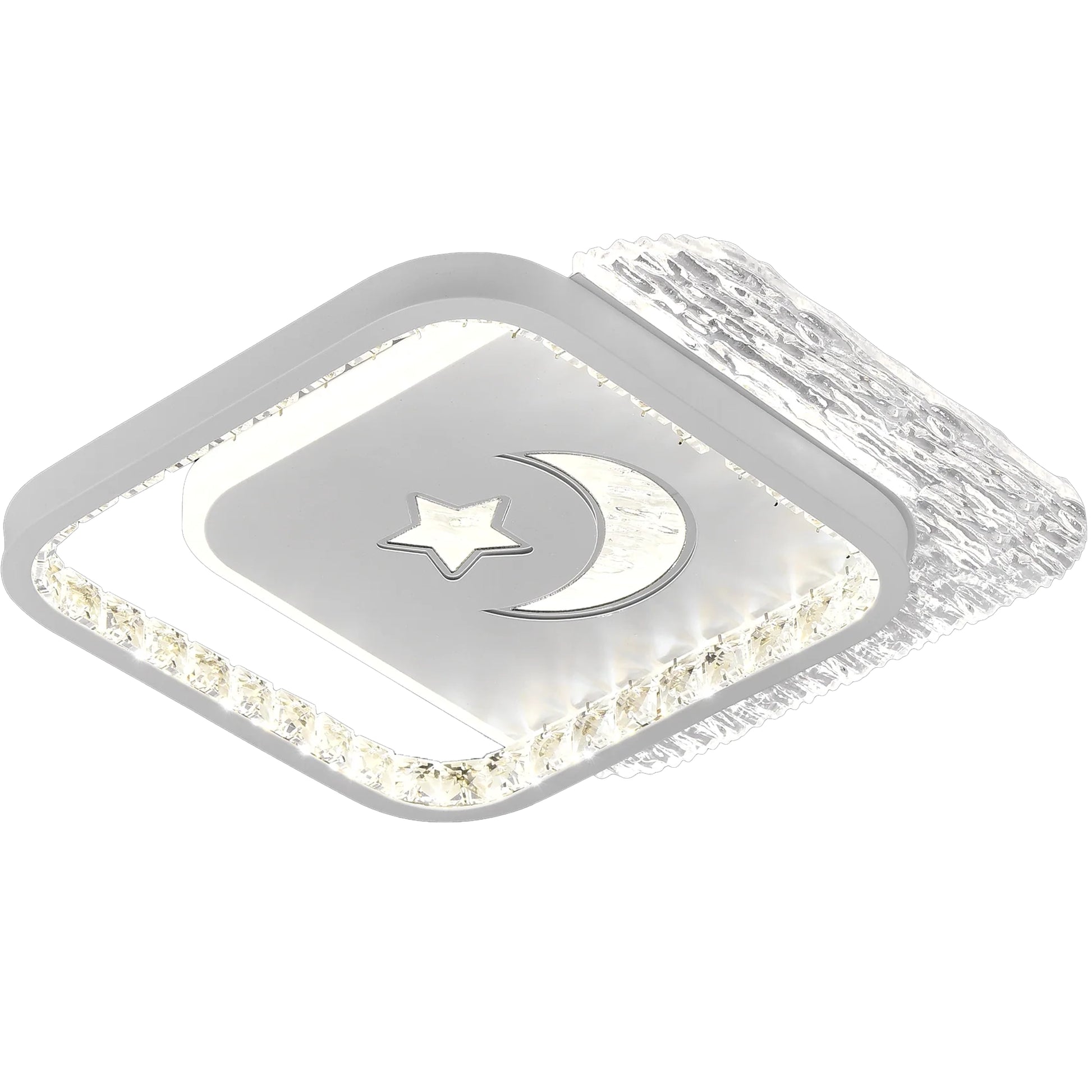 Πολυέλαιος LED PERU 38W, 2 τετράγωνα, Κρύο/Ζεστό/Ουδέτερο φως, Λευκοί πολυέλαιοι LED Προεπιλεγμένος τίτλος Alessandro Design