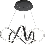 Κρεμαστός πολυέλαιος LED με τηλεχειριστήριο INFINITY HALO 69W, Κρύο/Ζεστό/Ουδέτερο φως, Ρυθμιζόμενο, Μαύρο, Ρυθμιζόμενο ύψος Μοντέρνοι Πολυέλαιοι Προεπιλεγμένος τίτλος Alessandro Design