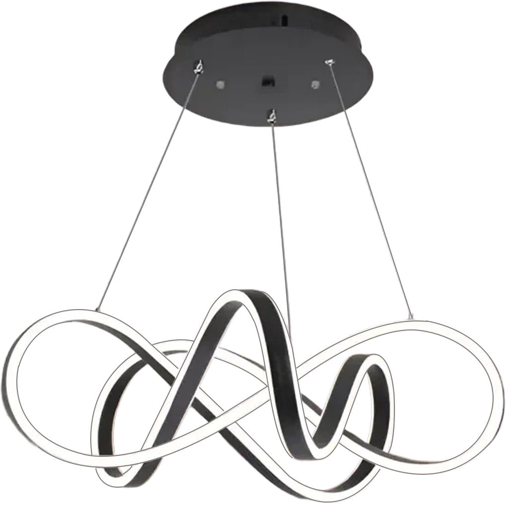 Κρεμαστός πολυέλαιος LED με τηλεχειριστήριο INFINITY HALO 69W, Κρύο/Ζεστό/Ουδέτερο φως, Ρυθμιζόμενο, Μαύρο, Ρυθμιζόμενο ύψος Μοντέρνοι Πολυέλαιοι Προεπιλεγμένος τίτλος Alessandro Design