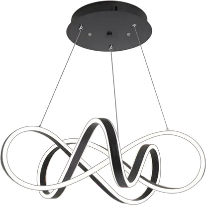 Κρεμαστός πολυέλαιος LED με τηλεχειριστήριο INFINITY HALO 69W, Κρύο/Ζεστό/Ουδέτερο φως, Ρυθμιζόμενο, Μαύρο, Ρυθμιζόμενο ύψος Μοντέρνοι Πολυέλαιοι Προεπιλεγμένος τίτλος Alessandro Design
