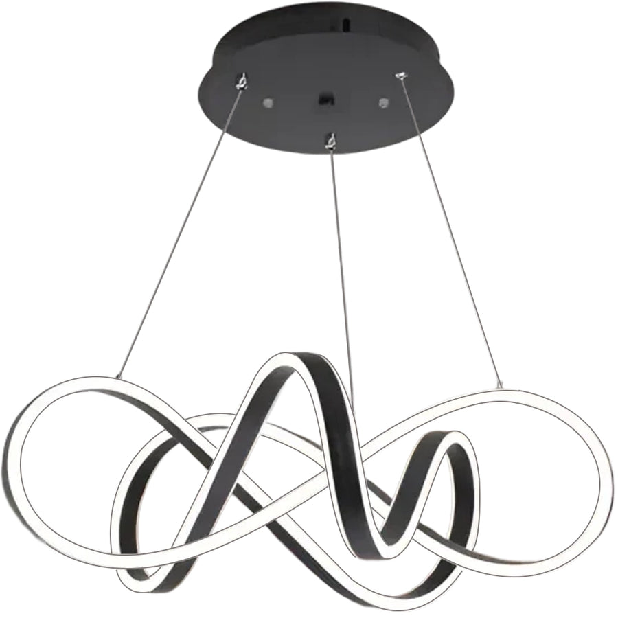 Κρεμαστός πολυέλαιος LED με τηλεχειριστήριο INFINITY HALO 69W, Κρύο/Ζεστό/Ουδέτερο φως, Ρυθμιζόμενο, Μαύρο, Ρυθμιζόμενο ύψος Μοντέρνοι Πολυέλαιοι Προεπιλεγμένος τίτλος Alessandro Design