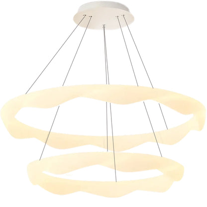 Lustra LED, suspendata cu Telecomanda, AMADEO, 89W, Lumina Rece/Calda/Neutra, Dimabila, Inaltime Reglabila, Alb Lustre LED cu Telecomanda Default Title Alessandro Design