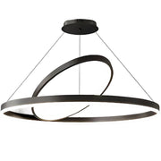 Κρεμαστός πολυέλαιος LED PAGANO 47W, 3000K, 2 κύκλοι, μαύρος, ρυθμιζόμενου ύψους Μοντέρνοι πολυέλαιοι Προεπιλεγμένος τίτλος Alessandro Design