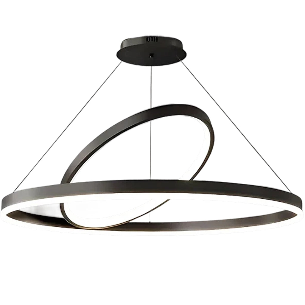Κρεμαστός πολυέλαιος LED PAGANO 47W, 3000K, 2 κύκλοι, μαύρος, ρυθμιζόμενου ύψους Μοντέρνοι πολυέλαιοι Προεπιλεγμένος τίτλος Alessandro Design