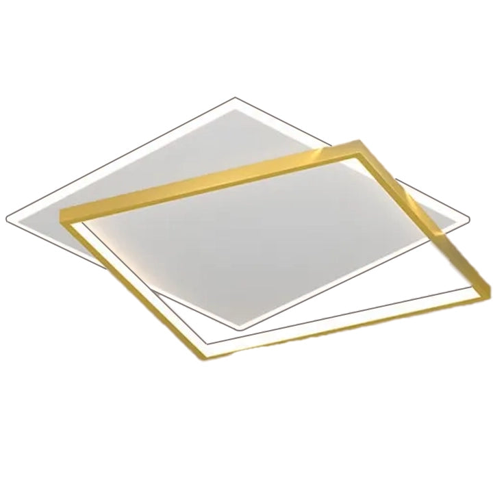 Πολυέλαιος LED με τηλεχειριστήριο SOLARA 66W, 2 τετράγωνα, κρύο/θερμό/ουδέτερο φως, ρυθμιζόμενο, χρυσό λευκό πολυέλαιοι LED με τηλεχειριστήριο Προεπιλεγμένος τίτλος Alessandro Design