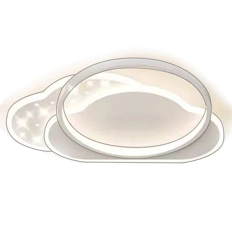 Πολυέλαιος LED με τηλεχειριστήριο NUVIA 71W, Cloud, Κρύο/Ζεστό/Ουδέτερο φως, Ρυθμιζόμενο, Λευκός πολυέλαιος LED με τηλεχειριστήριο Προεπιλεγμένος τίτλος Alessandro Design