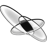 Πολυέλαιος LED με τηλεχειριστήριο ORBITA 74W, 3 Στοιχεία, Οβάλ, Κρύο/Ζεστό/Ουδέτερο φως, Ρυθμιζόμενο, Μαύροι πολυέλαιοι LED με τηλεχειριστήριο Προεπιλεγμένος τίτλος Alessandro Design