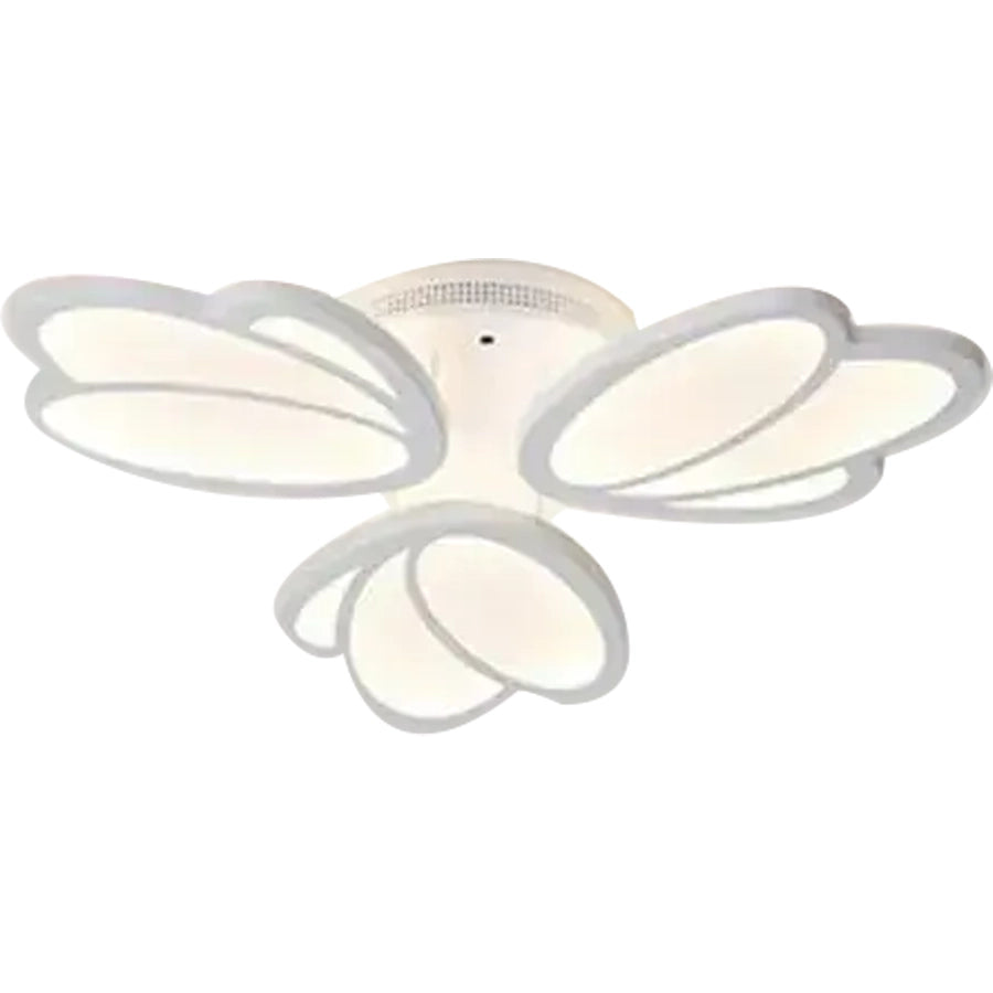 Πολυέλαιος LED με τηλεχειριστήριο TULIP 45W, 3 πέταλα, Κρύο/Ζεστό/Ουδέτερο φως, Ρυθμιζόμενο, Λευκός πολυέλαιος LED με τηλεχειριστήριο Προεπιλεγμένος τίτλος Alessandro Design