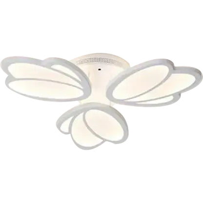 Πολυέλαιος LED με τηλεχειριστήριο TULIP 45W, 3 πέταλα, Κρύο/Ζεστό/Ουδέτερο φως, Ρυθμιζόμενο, Λευκός πολυέλαιος LED με τηλεχειριστήριο Προεπιλεγμένος τίτλος Alessandro Design