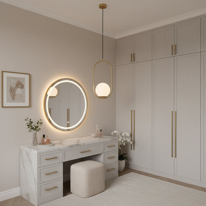 LOFT Gallery Modern Chandelier, 1x E27, Λευκός Χρυσός, Μέταλλο, Ρυθμιζόμενο ύψος