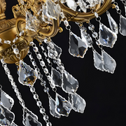 SANSSOUCI Royal Chandelier 12xE14 Μεταλλικό και κρύσταλλο ρυθμιζόμενο ύψος Antique Brass Classic Chandeliers Προεπιλεγμένος τίτλος Alessandro Design