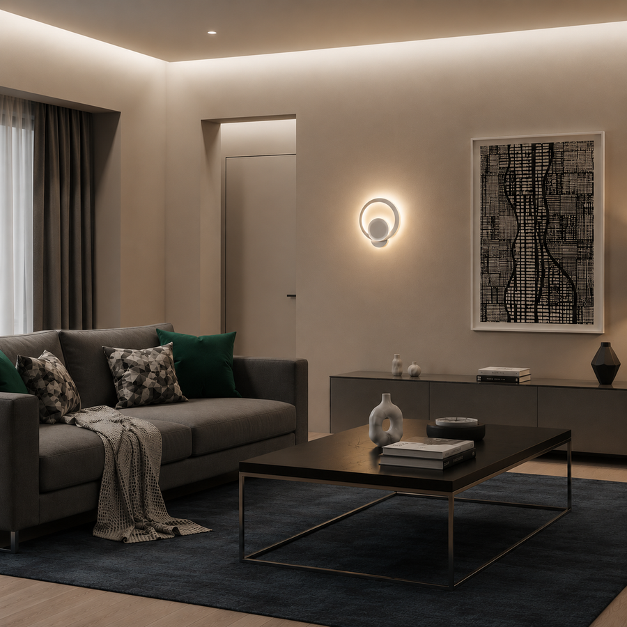 Urbanist λάμπα LED 19W Στρογγυλό Κρύο/Ζεστό/Ουδέτερο ελαφρύ ακρυλικό και λευκό μέταλλο