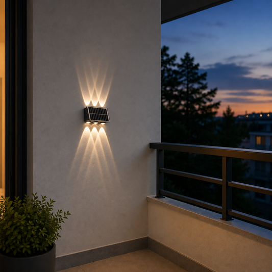 Φωτιστικό τοίχου Solaris Exterior LED, 6 Πηγές Φωτός, Θερμό Φως, Μαύρο
