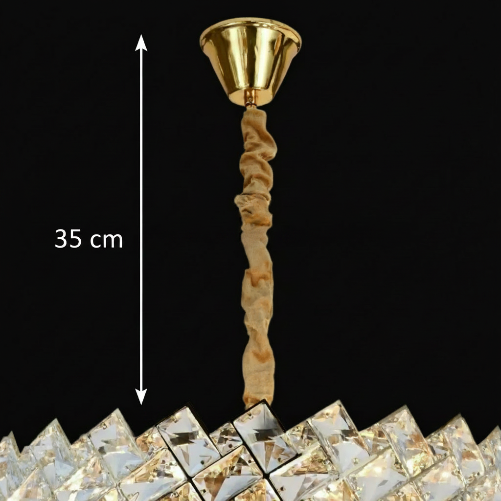 Crystal Chandelier WINDSOR Nobile 5xE14, Διάμετρος 39cm, Γυαλιστερό χρυσό, Ρυθμιζόμενο ύψος Crystal Chandeliers Προεπιλεγμένος τίτλος Alessandro Design