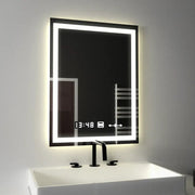 Ορθογώνιος καθρέφτης LED, 45x60 cm, Verite MotionGlow Marcello, Σύστημα αποθαμβώματος, Ρολόι & Θερμόμετρο, Dimable Marcello Mirrors Προεπιλεγμένος τίτλος Alessandro Design